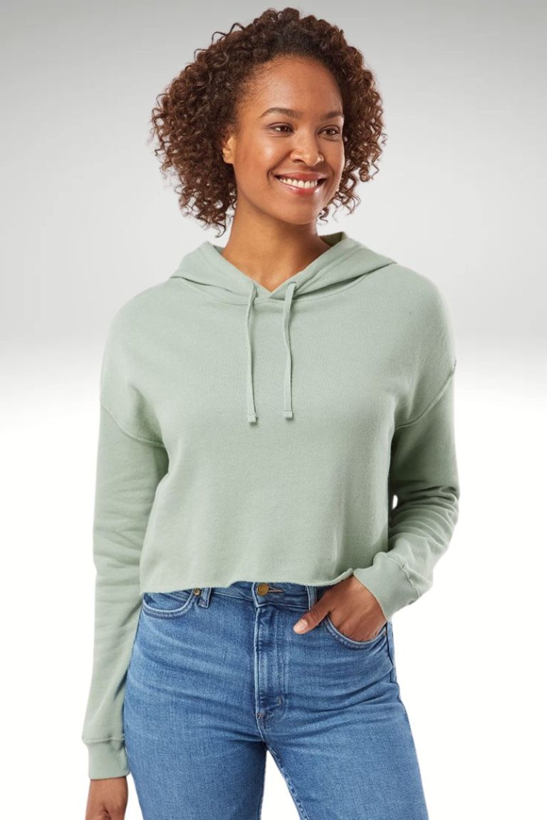 Independent Trading Co. - Women’s Lightweight Crop Hooded Sweatshirt - AFX64CRP - FAST PRINTING NYC